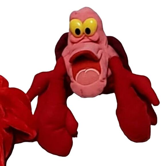 Disney The Little Mermaid Plush Ariel Sebastian Beanie Lot of 2 Bundle - Picture 2 of 7